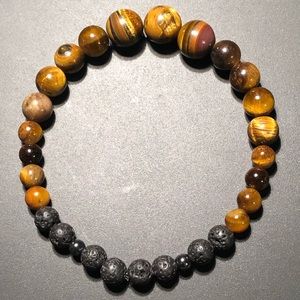 Tiger’s Eye x Hematite x Lava Stone Bracelet